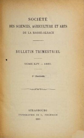 Bulletin mensuel. 14. 1880
