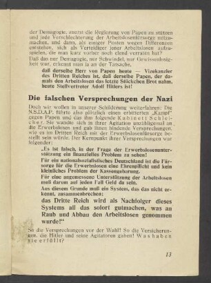 Die falschen Versprechungen der Nazi