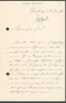 Brief von Otto Appel an Regensburgische Botanische Gesellschaft