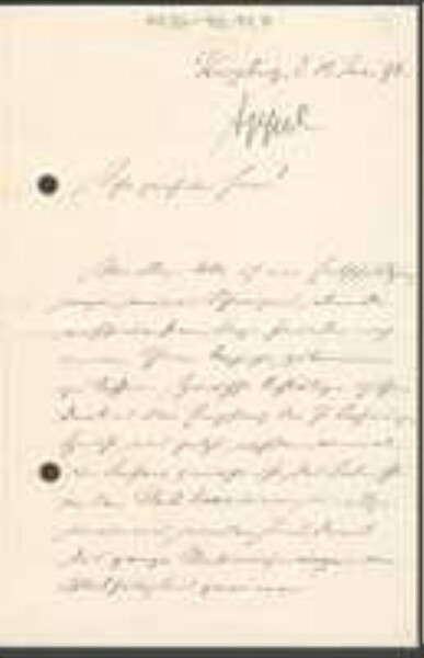 Brief von Otto Appel an Regensburgische Botanische Gesellschaft