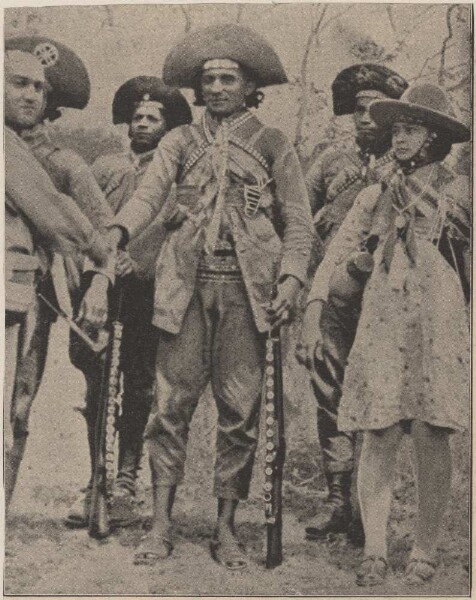 The bandit "Lampião", his lover Maria Bonita and some members of her gang