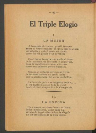 El triple elogio