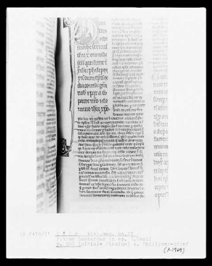 Petrus Lombardus, Commentarius in epistolas Sanct Pauli: Initiale P