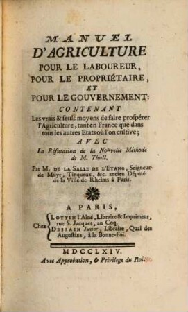 Manuel d'agriculture