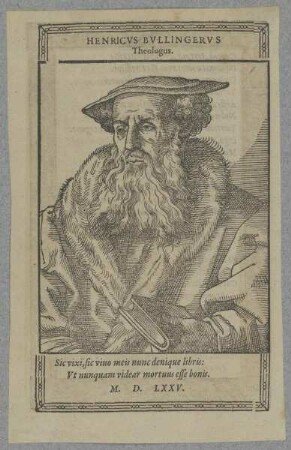 Bildnis des Henricvs Bvllingervs
