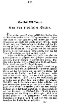 Vierter Abschnitt. Von den kirchlichen Sachen.