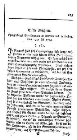 Spangenbergs Verrichtungen in America und in London von 1751 bis 1754