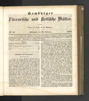 No. 16. 25. Februar 1852
