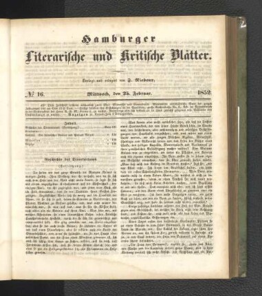No. 16. 25. Februar 1852