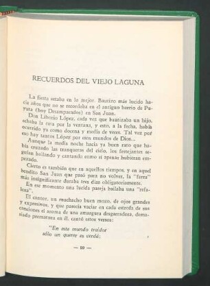 Recuerdos del Viejo Laguna