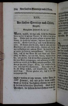 XXIII. Am fünften Sonntage nach Ostern, Rogate.