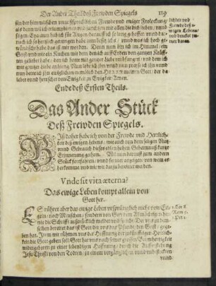 Das Ander Stück Deß Frewden Spiegels.