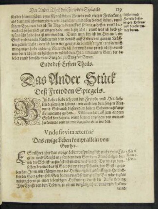 Das Ander Stück Deß Frewden Spiegels.