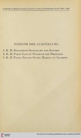 Patrone der Ausstellung