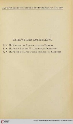 Patrone der Ausstellung