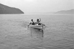 Wallhausen: am Bodensee; Vater und Tochter im Boot