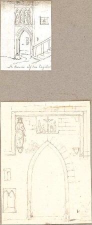 Hoffstadt, Friedrich; Kassette 3: Mappe IV, Portale (1197-1215) - u. a. St. Marien, Kapitol (Perspektiven)