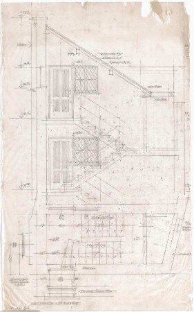 Döllgast, Hans; Bad Tölz (Bayern); Khan- Turm - Treppe (Grundriss; Schnitt)