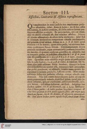Sectio III: Effectus, Contraria & Affinia repræsentans