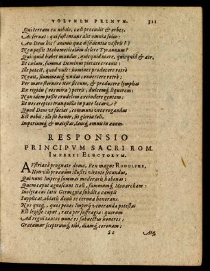 Responsio Principum Sacri Rom. Imperii Electorum.