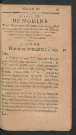 Caput III. De Nomine.