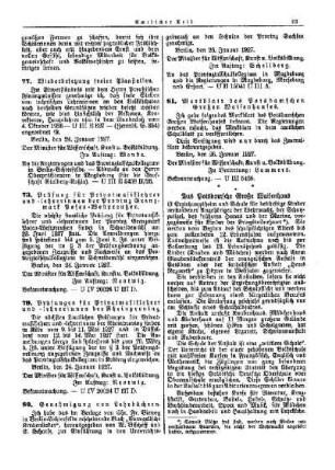 Merkblatt des Postdamschen Großen Waisenhauses : [Amtlicher Teil]
