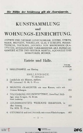 Kunstsammlung und Wohnungseinrichtung