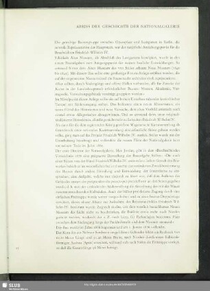 Abriss der Geschichte der Nationalgalerie