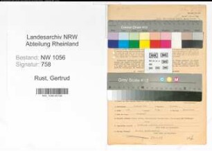 Entnazifizierung Gertrud Rust , geb. 17.03.1912 (Angestellte)