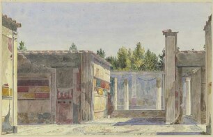 Die Casa di Sallustio und umliegende Ruinen in Pompeji