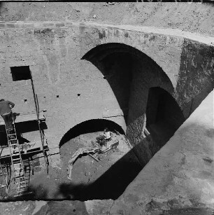 Minibagger, Rekonstruktion, Brühlsche Terrasse, Dresden, 1991