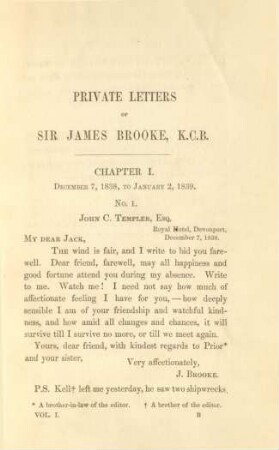 Chapter I. December 7, 1838, to January 2, 1839