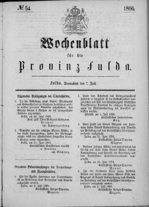Nr. 54, Ausgabe vom 07. Juli 1866