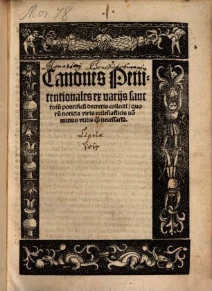 Canones penitentiales, ex variis Sancotrum pontificum decretis collecti