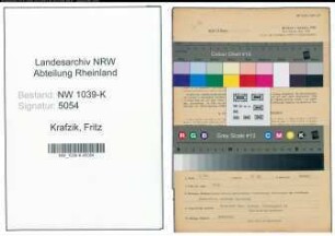 Entnazifizierung Fritz Krafzik , geb. 26.12.1919 (Kaufmann)