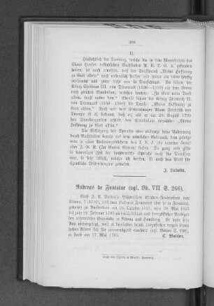 Andreas de Fontaine (vgl. Bd. VII S. 266).