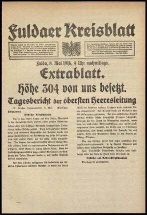 Ausgabe vom Montag, den 08. Mai 1916.