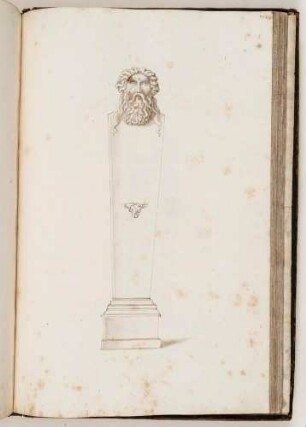 Bildnisherme eines bärtigen Mannes, in: Imperatorum romanorum ac eorum coniugum liberorum [...] Tomus primus, Nr. 162
