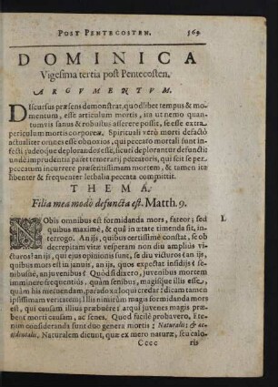 Dominica Vigesima tertia post Pentecosten.