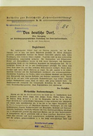 Begleitwort