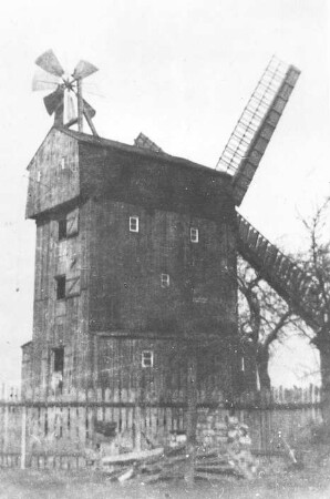 Großpösna-Seifertshain. Paltrockmühle (1948 umgebaute Bockmühle des 18. Jh.), Repro