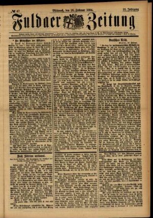 Ausgabe vom Mittwoch, den 28. Februar 1894.