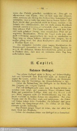 11. Capitel. Zahmes Geflügel