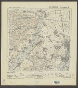 607 Oberhausen ; Topographische Karte von Bayern 1:25.000 [Positionsblätter]