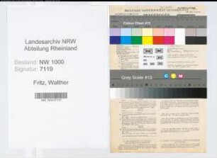 Entnazifizierung Walther Fritz, geb. 17.07.1898 (Ingenieur)