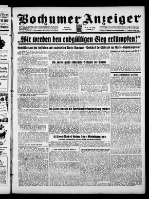 Bochumer Anzeiger. 1934-1944