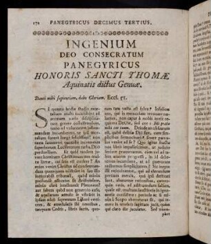172-187, 13. Panegyricus honori S. Thomae Aquinatis dictus Genuae.