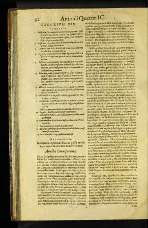 [Consilium XIX.- XL.]
