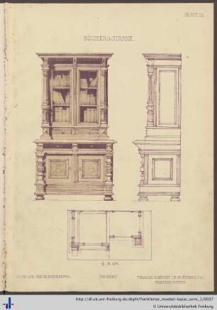 Blatt 15: Bücherschrank.