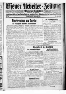 Essener Arbeiter-Zeitung. 1919-1926